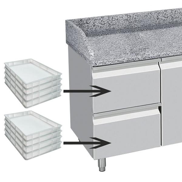 TP361/P9_SY249G/PP9 (25) Pizzakühltisch inkl.Kühl-Aufsatzvitrine, GN 11x 1/3, 1x 1/9