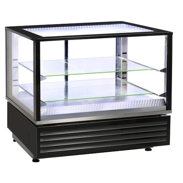 VHDP-B1 (25) Warmhalte Beheizte Vitrine EN oder GN, Umluft, 2 Ebenen, SCHWARZ