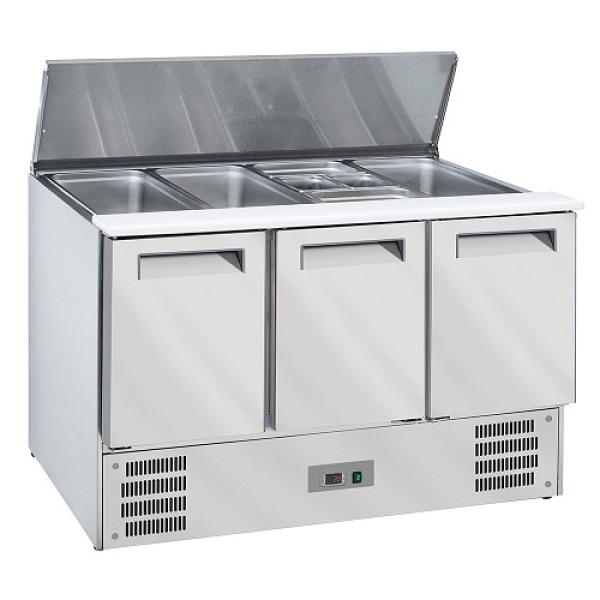 WR-SAL6-S3 SAL3M/R6 (25) Saladette mit Deckel, Reserve 3 Türen. GN 1/1