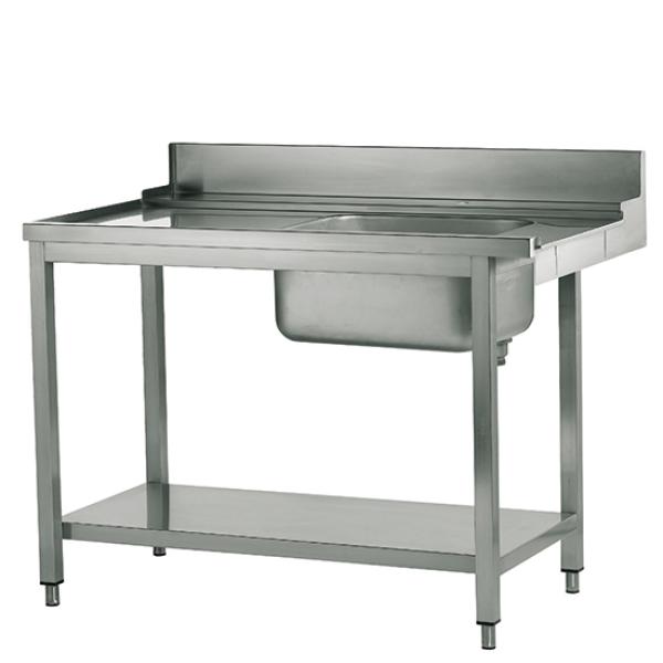 Z/TIS1200 (25) M Zulauftisch links für Durchschub-Spülmaschinen 1200x770xh870