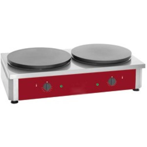 BRET/2E-R (25) Elektro Doppel Crepiere 2 Platten je Ø 400mm