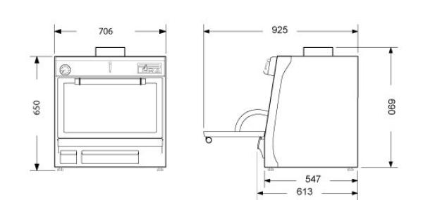 CBQ-060/BK (23) Holzkohleofen-BBQ GN 1/1 (60 Kg/h)