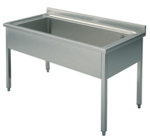 DLP716 (24) M Topfspültisch mit 1 Becken ohne Grundboden, 160x70