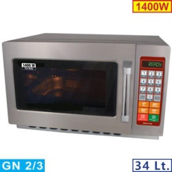 DW3414-DE (23) Mikrowelle aus inox, (GN 2/3),1400 W. (34 Lt), digital