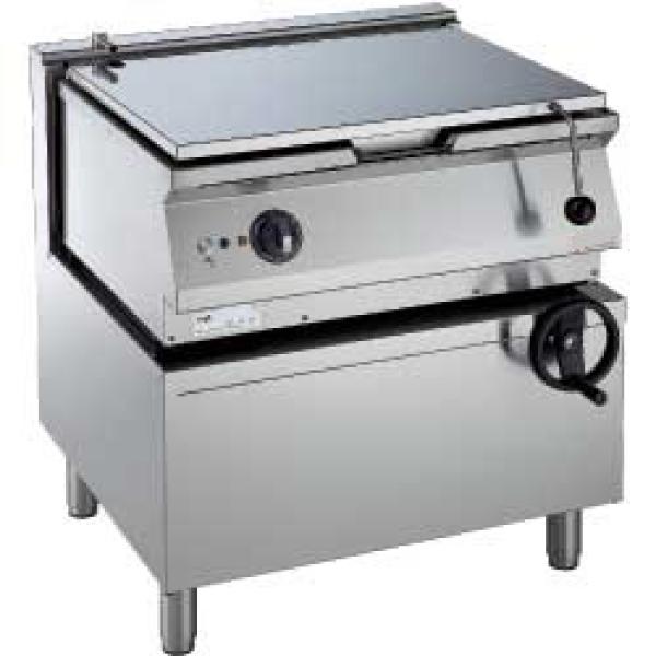 E17/BRI8-N (25) Elektro Kippbratpfanne, Becken aus Edelstahl 60 Liter auf Unterbau