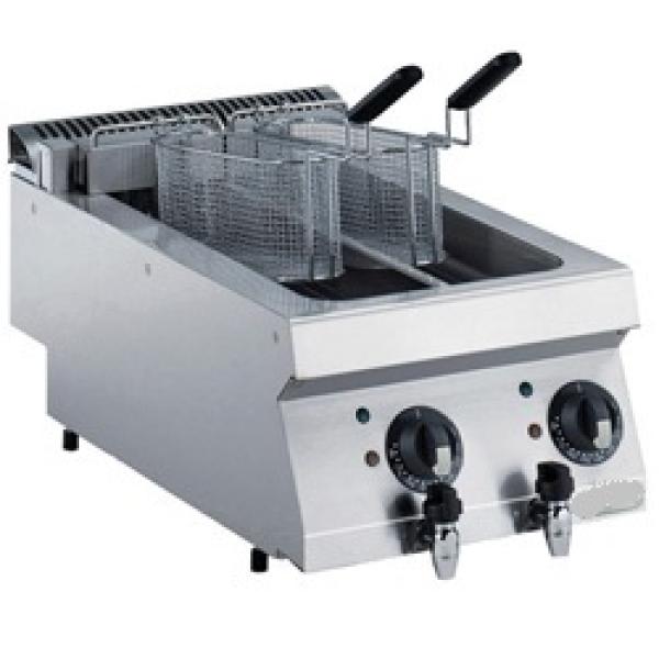 E17/F2V54T-N (25) Elektro Friteuse, 2x 5 Liter