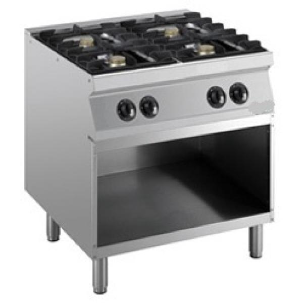 G17/4BA8-R (25) Gasherd 4 Brenner 5,5 kW auf offenem Unterbau