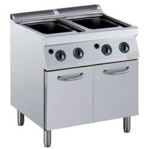 G17/CPA8-N (25) Gas Nudelkocher 2x 24,5 Liter mit Unterbau (ohne Körbe)