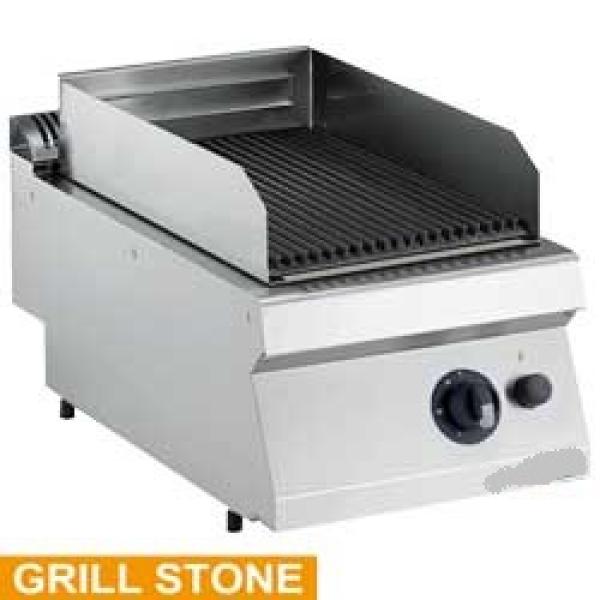G17/GPL4T-NG (25) Gas Lavasteingrill, Grillfläche aus Gusseisen 1/2 Mod