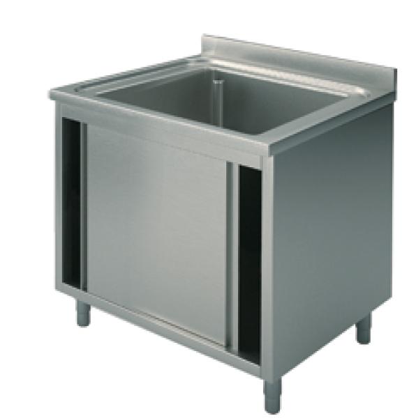 GLA0026 (24) M Spülschrank mit 1 Becken und Flügeltür, 80x70