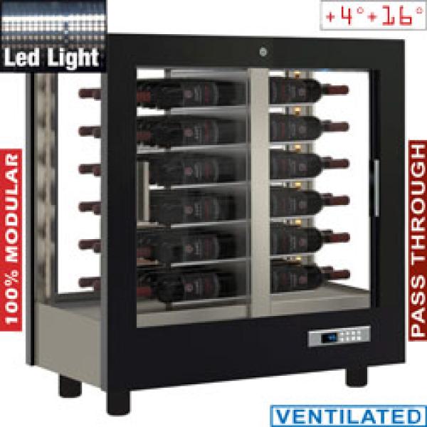 PVV-1/TR-R6_DE21-BI (25) Weinkühlvitrine, weiß, 48 Weinflaschen