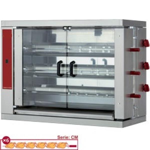 RVG/3-CM (25) Hähnchengrill Gas, 3 Spieße (18 Hähnchen)
