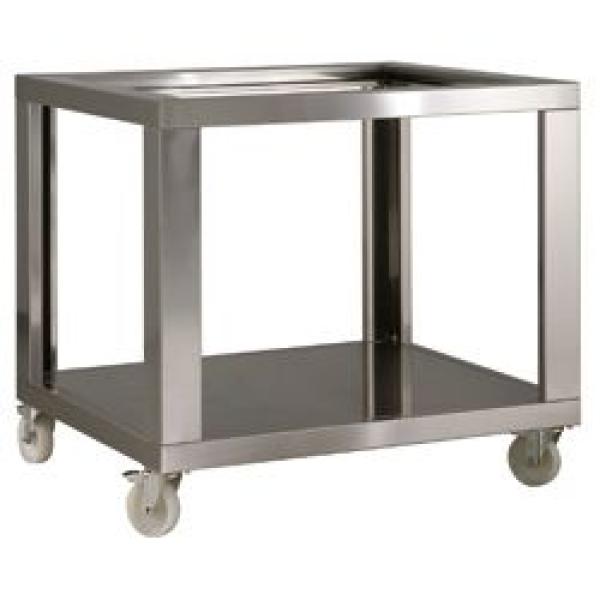 SGL12/33-RSI (24) Pizza Untergestell "Inox-Optik" für 2xGL6/33, mit Rädern, 2 mit Bremse