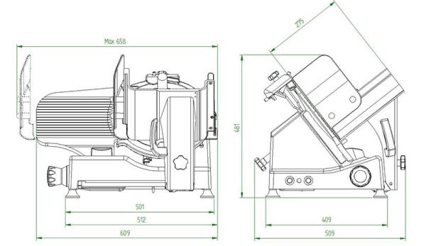 Manconi Slicer Smarty 300 IX (25) Aufschnittmaschine Schrägschneider Messer Ø 300 mm