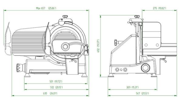 Manconi Slicer Smarty 300 VX VE (25) Aufschnittmaschine Vertikal Messer Ø 300 mm