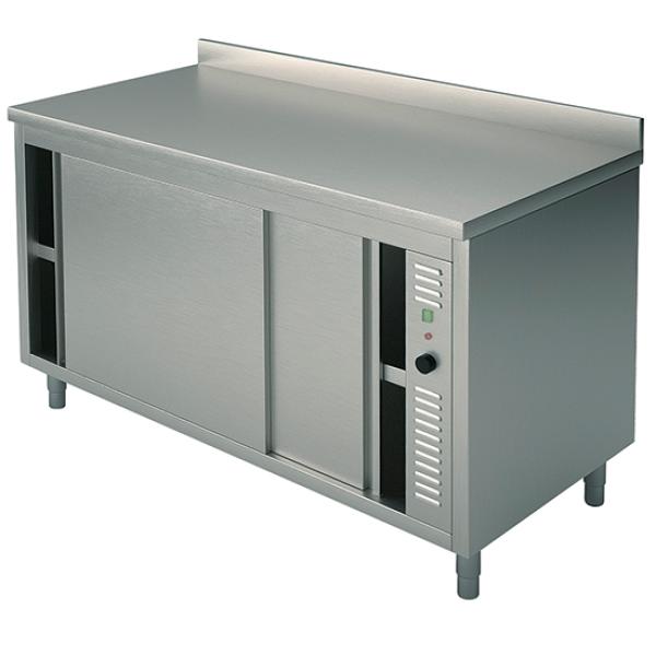 STESA7010 (24) M EDELSTAHL-WÄRMESCHRANK UMLUFT SCHIEBETÜREN 1000X700