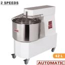 DH42/T2V (25) Teigknetmaschine 42 Liter, 2 Geschwindigkeiten,- Automatisch, digital, auf Rädern