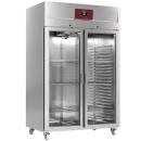 ID140/R9G (25) Umluft Kühlschrank 1400 Liter 2 Glastüren GN 2/1, Auf Rädern