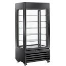 MAX/609-PB (25) Exalta Panorama Vitrine für Gebäck 600 l, 5 Glasstufen, Umluft - SCHWARZ