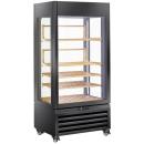 MAX/609-VB2 (25) Exalta Panorama Vitrine für Wein 600 l, 1 Ebene + 4 Regale, Umluft - SCHWARZ