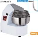 PBR-60/T2V (25) Gabelmischer-Teigkneter, 60 kg, 2 Geschwindigkeiten - Timer, auf Rädern