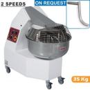 PBR-35/T2V (25) Gabelmischer-Teigkneter, 35 kg, 2 Geschwindigkeiten - Timer, auf Rädern