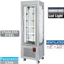 SNE/RN-A5-R2 (25) Panorama Vitrine, 5 rotierende Glasablagen, 360 LT, Edelstahl