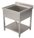 SLG1757 (24) M Spültisch mit 1 Becken und Grundboden, 70x70